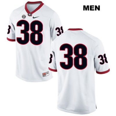 Men's Georgia Bulldogs NCAA #38 Brandon McMaster Nike Stitched White Authentic No Name College Football Jersey NRT8054ER